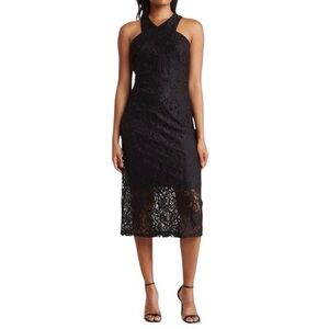 Sam Edelman Black Lace Midi Dress